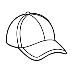 Black baseball cap outline headwear apparel