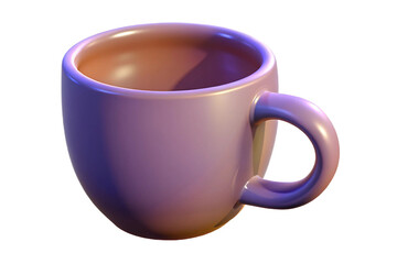 Purple Ceramic Coffee Mug with Smooth Handle – Vibrant Glossy Drinkware for Daily Use