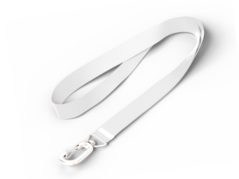 Long  Lanyard Mockup Isolated on Grey Background