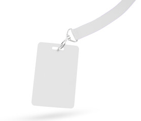 White ID Card with Ribbon