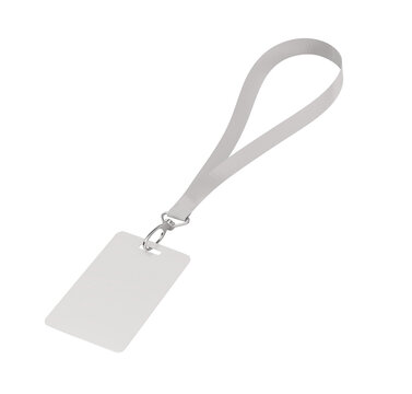 White ID Card with Ribbon