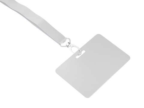 White ID Card with Ribbon