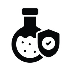 Ready to use glyph style icon of lab safety concept