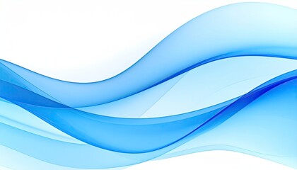 Abstract blue waves on white background (3)