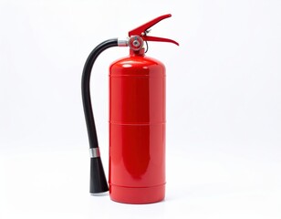 Red Fire Extinguisher Isolated on White Background for Safety Use