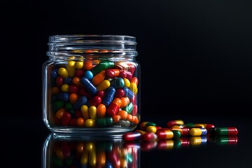 jelly beans in a glass jar