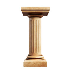 Fototapeta premium Classical Pillar's Architectural Grandeur: The meticulously sculpted pillar showcases intricate detailing, evoking a sense of historical significance and timeless design.