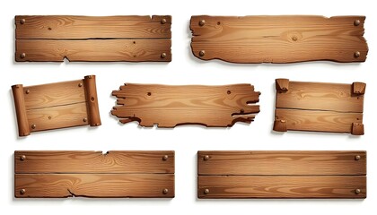 Naklejka premium Rustic banner vector collection, vintage panel vector design.