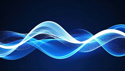Abstract blue wavy lines