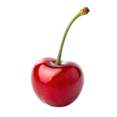 Sweet Red cherry on transparent