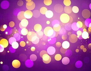 Abstract bokeh lights in purple and gold