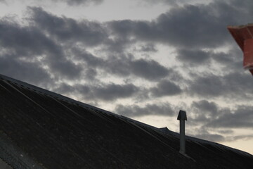 man walking on the roof