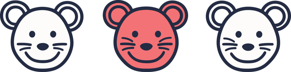 Obraz premium red and white striped beads