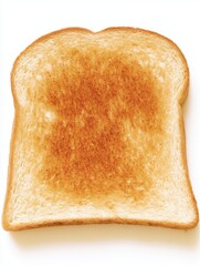 Golden brown slice of toast with crispy texture and crust.