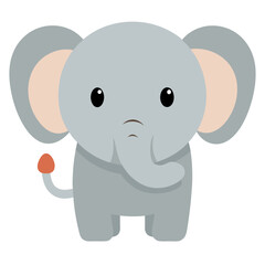 National Elephant Appreciation Day - Cute Elephant: Minimal Cartoon

