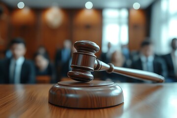 Courtroom Gavel with Justice, and Law. (9)