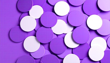 Abstract circles in purple and white