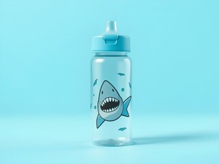 Milk Bottle with Shark Image