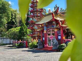 Vihara Avalokitesvara is a place of worship for Buddhists. the only monastery Vihara Avalokitesvara. Pamekasan, Indonesia - Jul 09, 2025.