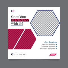 Digital marketing social media post business webinar for social media story, business post or stories banner template geometric shape design for attractive abstract elements post background space