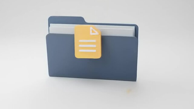A digital folder icon with a document symbol, representing organization and data management