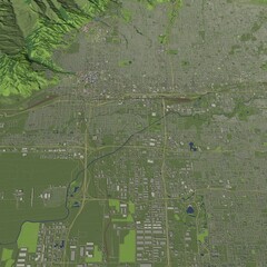 3D illustration of city and urban in Salt Lake City Utah USA