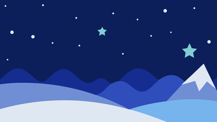 christmas night landscape