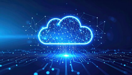 Abstract cloud technology graphic