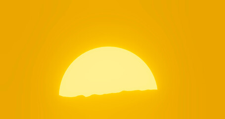 Sunrise over ocean surface with reflection 