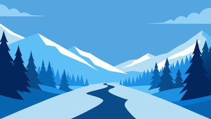 winter mountains landscape