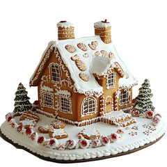 Gingerbread House: Christmas Decoration, Festive Holiday Baking, Winter Wonderland Scene