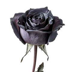 Dark Elegance: A Single Black Rose