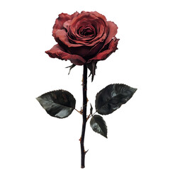 Dark Red Rose: Gothic Floral Beauty