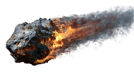 Molten Rock Formation, isolated on transparent background