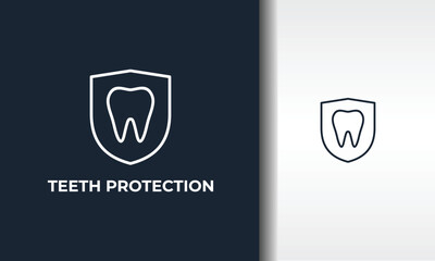Teeth Protection Vector, Icon Or Logo Sign Isolated Symbol Illustration
