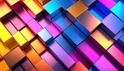 Abstract colorful geometric shapes
