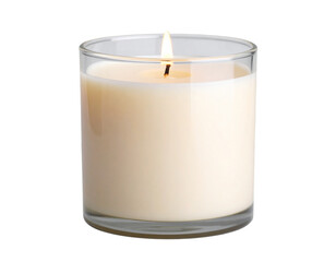 Elegant Decorative Candle with Soft Glow Isolated on Transparent Background PNG