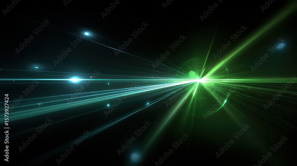Poster abstract light rays burst effect