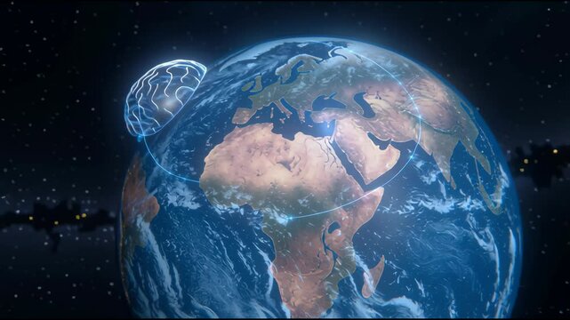 Global AI Brain Connected to Satellite Data in Space