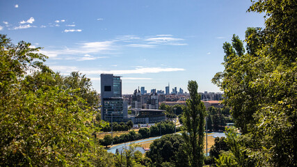Fototapeta premium Milan skyline with modern skyscrapers un a sunny day