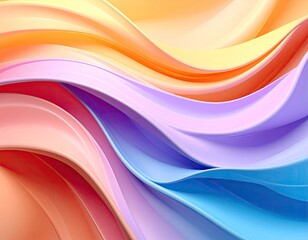 Abstract colorful ribbons