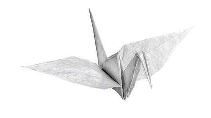 Origami Crane, isolated on transparent background