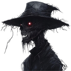 Ghastly Scarecrow: Spooky Halloween Art