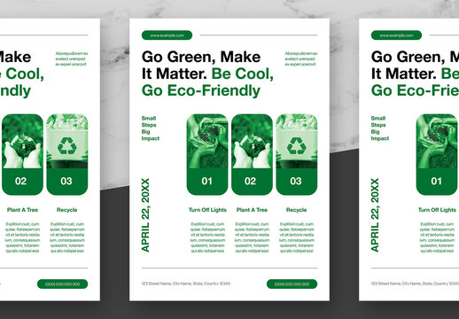 Green And Black Go Green Flyer