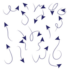 Set of Hand drawn vector arrows doodle vector illustration EPS 10 Set of Hand drawn vector arrows doodle vector illustration EPS 10