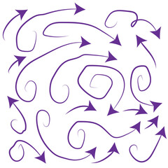 Set of Hand drawn vector arrows doodle vector illustration EPS 10 Set of Hand drawn vector arrows doodle vector illustration EPS 10