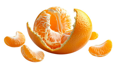 Juicy Mandarin Orange Segments Fresh Citrus Fruit