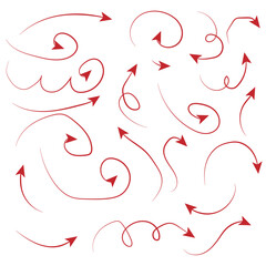 Set of Hand drawn vector arrows doodle vector illustration EPS 10 Set of Hand drawn vector arrows doodle vector illustration EPS 10