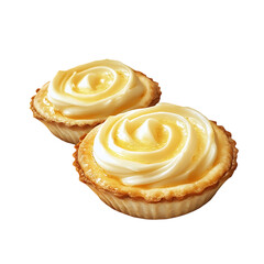 Lemon Tartlets: Creamy Pastry Dessert, Close-up Photography