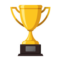 Golden Trophy Cup Illustration